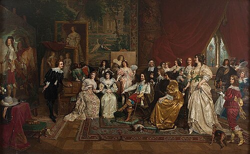 Anthony Van Dyck at the court of Charles, 1901, Eugène Siberdt