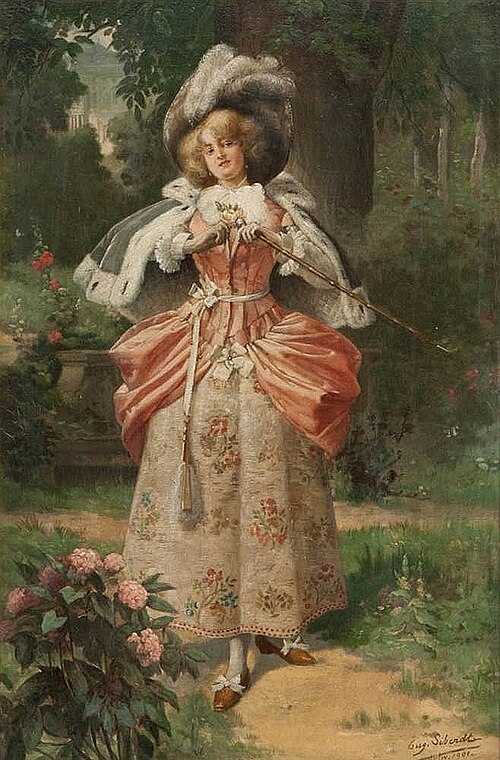 Noble lady in a park, 1901, Eugène Siberdt