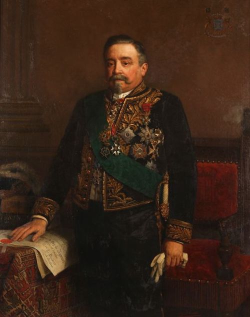 Portrait of governor baron Edward Osy de Zegwaart, 1890, Eugène Siberdt