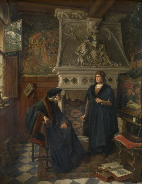 Erasmus and Quentin Matsys, 1908, Eugène Siberdt