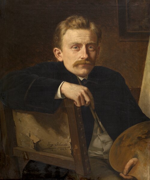 Portrait of the painter Hippolyte Van Soom, 1883, Eugène Siberdt