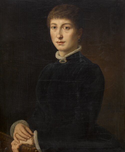 Portrait of Mrs Van Soom, 1884, Eugène Siberdt