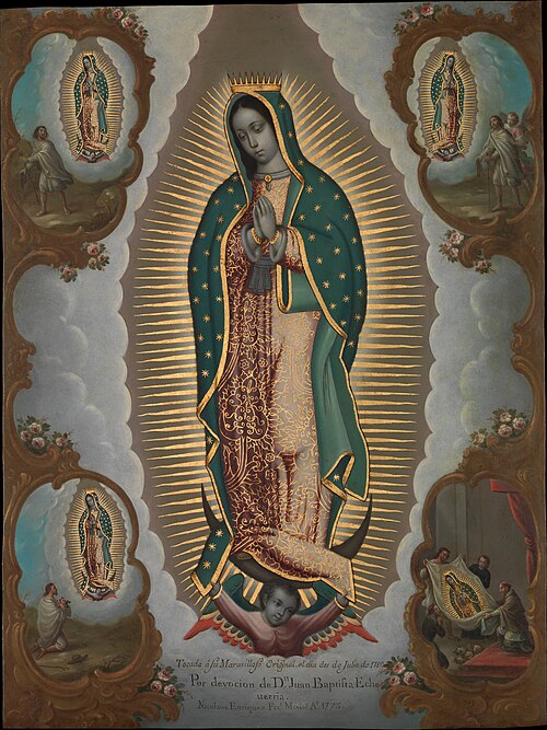The Virgin of Guadalupe with the Four Apparitions, 1773, Nicolás Enríquez