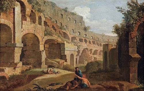 Caprice - intérieur du Colisée, 1690, Pier Francesco Garoli