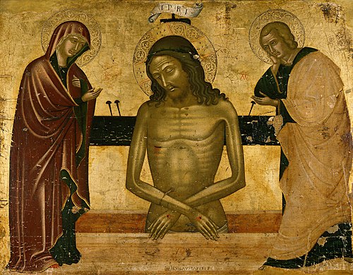 Entombment of Christ with John and Mary, 1500, Nicholas Tzafouris