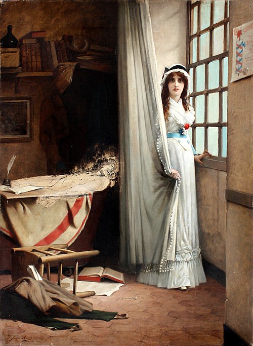 Charlotte Corday et Marat, 1880, Jules-Charles Aviat