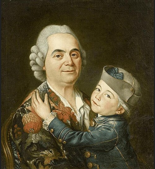 A father with his son, 1771, Remi-Fursy Descarsin