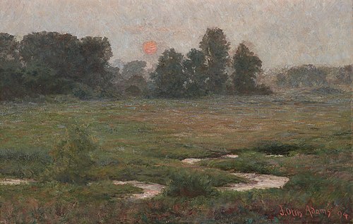 An August Sunset - Prairie Dell, 1894, John Ottis Adams