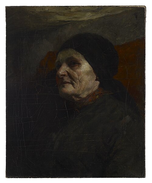 Study Head (Old Woman), , John Ottis Adams