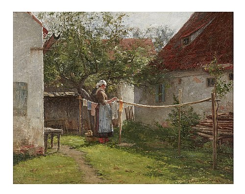 Wash Day, Bavaria, 1885, John Ottis Adams