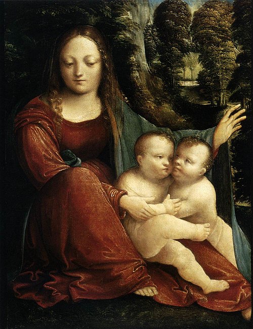 Madonna and Child with the Infant Saint John the Baptist, 1517, Martino Piazza