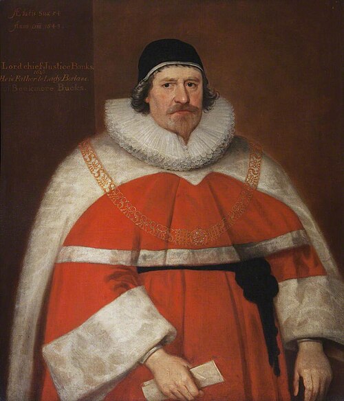 Sir John Bankes MP PC (1589-1644) as Lord Chief Justice, aged 54, 1643, Gilbert Jackson
