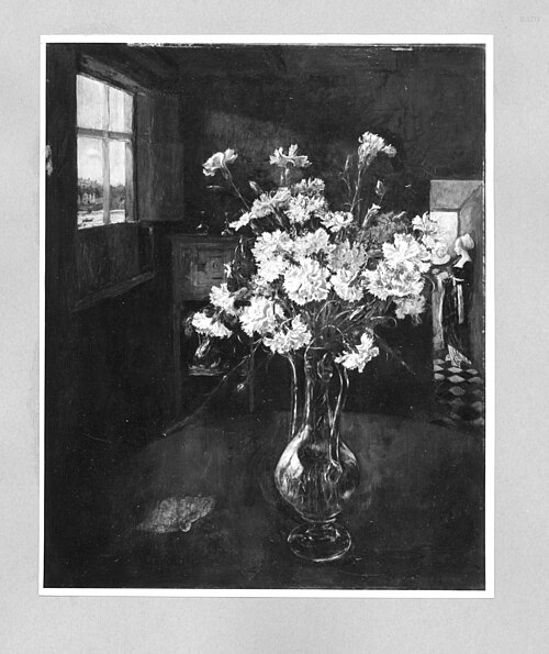 Interieur mit Nelken, 1912, Friedrich Stahl