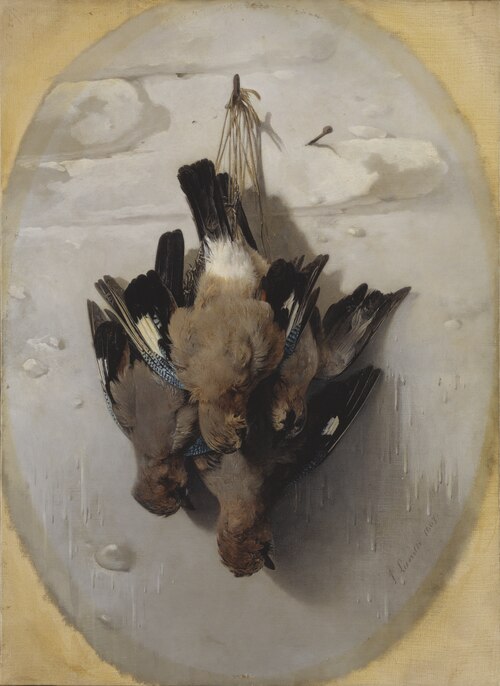 Still Life with Birds, 1864, Theodor Henrik Lundh