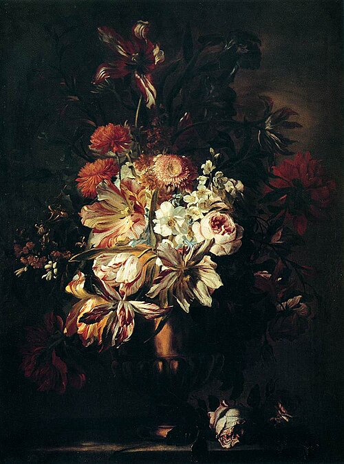 Flowers in a Bronze Vase, 1670, Abraham Brueghel