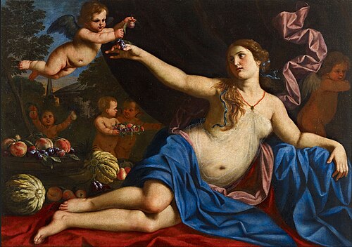 Venus and Cupid, 1679, Abraham Brueghel