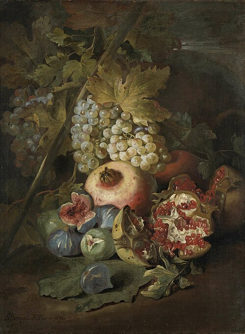 Nature morte avec fruits, 1670, Abraham Brueghel