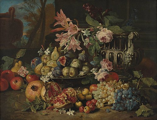 Fruit and flowers, 1675, Abraham Brueghel