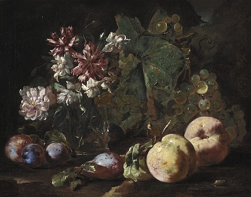 Still Life of Fruit and Flowers, 1670, Abraham Brueghel