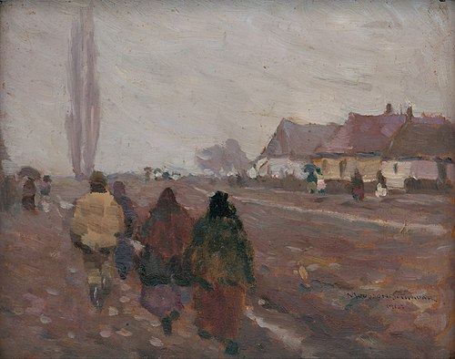 Cestou z michalovského trhu, 1915, Jozef Theodor Mousson