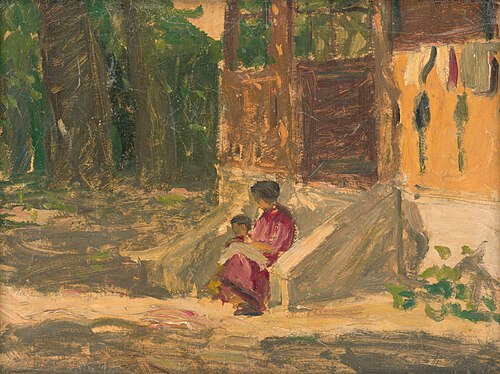 Pred domom, 1910, Jozef Theodor Mousson