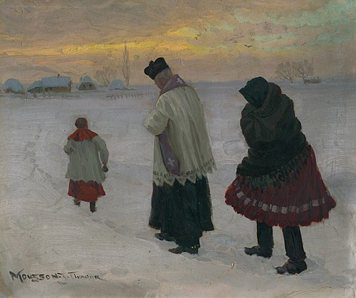 K poslednému pomazaniu, 1913, Jozef Theodor Mousson