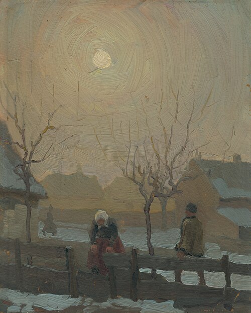 Zima na dedine, 1923, Jozef Theodor Mousson