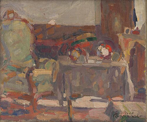 Interiér izby, 1907, Konštantín Kövári-Kačmarik