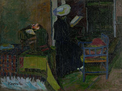 Čítajúca v izbe, 1907, Konštantín Kövári-Kačmarik