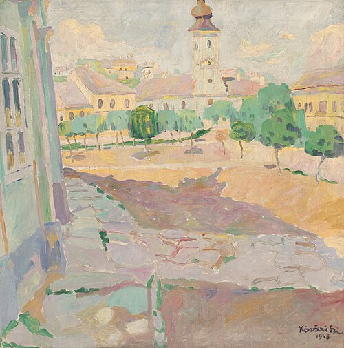 Pohľad na Spišské Podhradie, 1908, Konštantín Kövári-Kačmarik