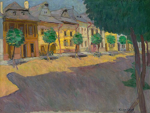 Ulica v Kežmarku, 1911, Konštantín Kövári-Kačmarik