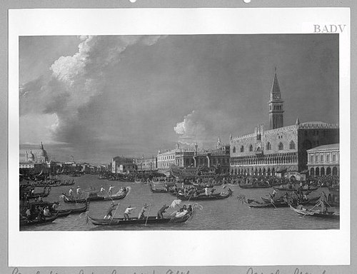 Venedig + palace of Duke, 1740, Canaletto