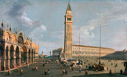 The Piazza di San Marco, Venice, 1734, Canaletto