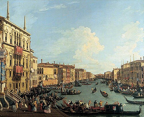 Regatta on the Grand Canal, Venice, 1741, Canaletto