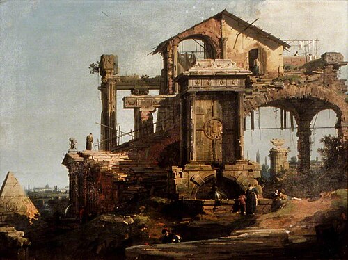 Ruinous Building, Rome, 1743, Canaletto