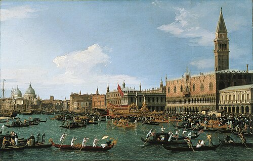 The Bucintoro, 1745, Canaletto