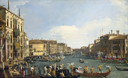 Venise : Régate sur le Grand Canal, 1733, Canaletto