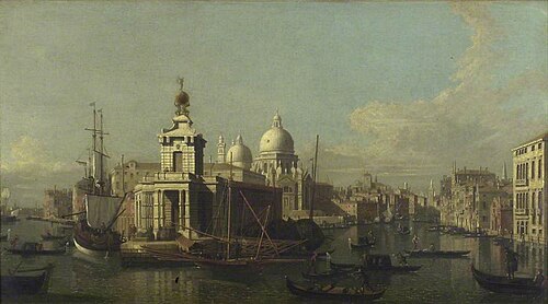 Entrance to the Grand Canal, looking West, , Canaletto