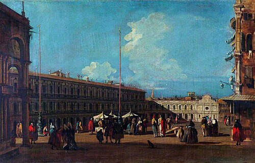 Venice: The Piazza San Marco Looking West, , Canaletto