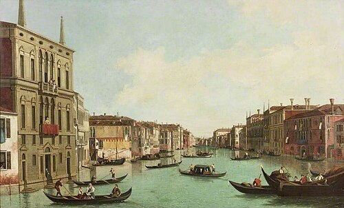 Grand Canal, Venice, Looking Northeast from the Palazzo Balbi to the Rialto Bridge, 1747, Canaletto