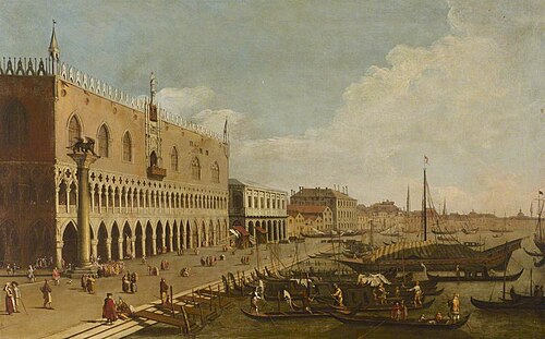 Palazzo Ducale and the Riva degli Schiavoni, Venice, , Canaletto