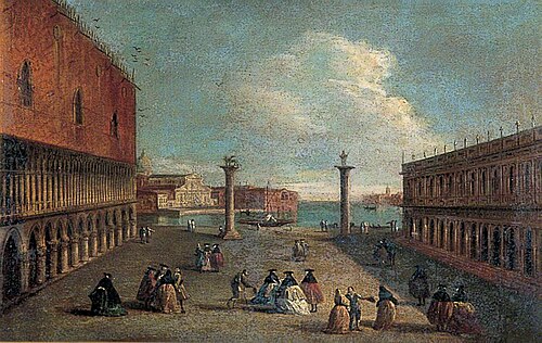 View of the Piazzetta, Venice, , Canaletto
