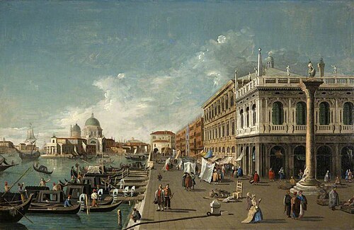 The Molo, Venice, , Canaletto