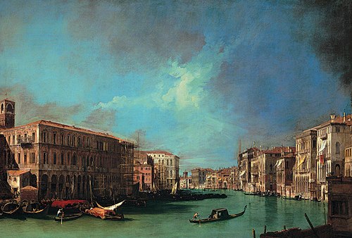 The Grand Canal near the Rialto, Looking North, 1725, Canaletto