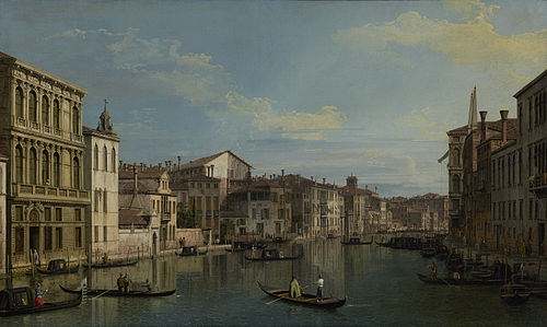 Le Grand Canal à Venise du palazzo Flangini vers le campo San Marcuola, 1738, Canaletto