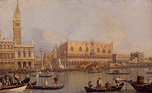 View of the Ducal Palace in Venice, 1755, Canaletto