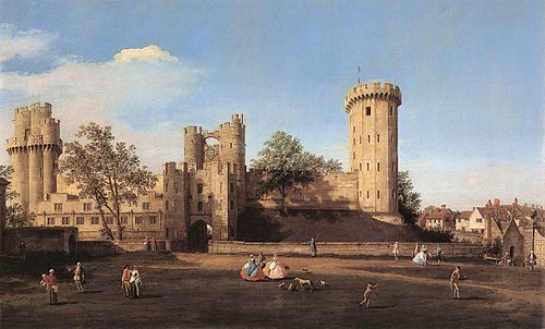 Warwick Castle, côté est, 1752, Canaletto