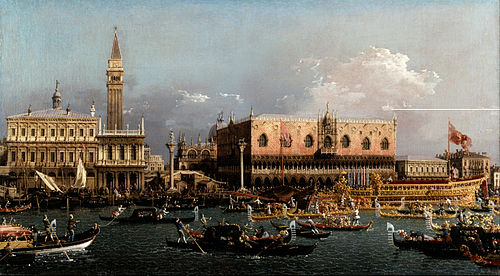 Le Bucentaure au Môle le jour de l'Ascension, 1760, Canaletto
