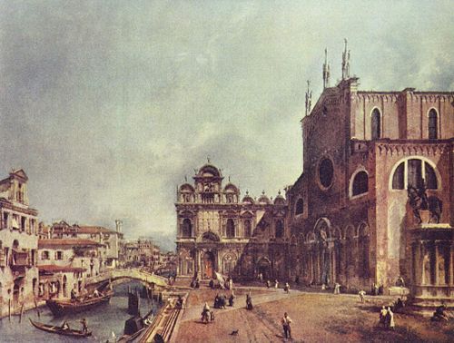 Campo Santi Giovanni e Paolo e Scuola Grande du San Marco, 1725, Canaletto