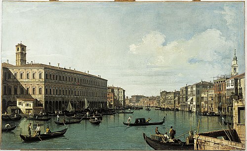 Le Grand Canal au pont du Rialto, 1725, Canaletto